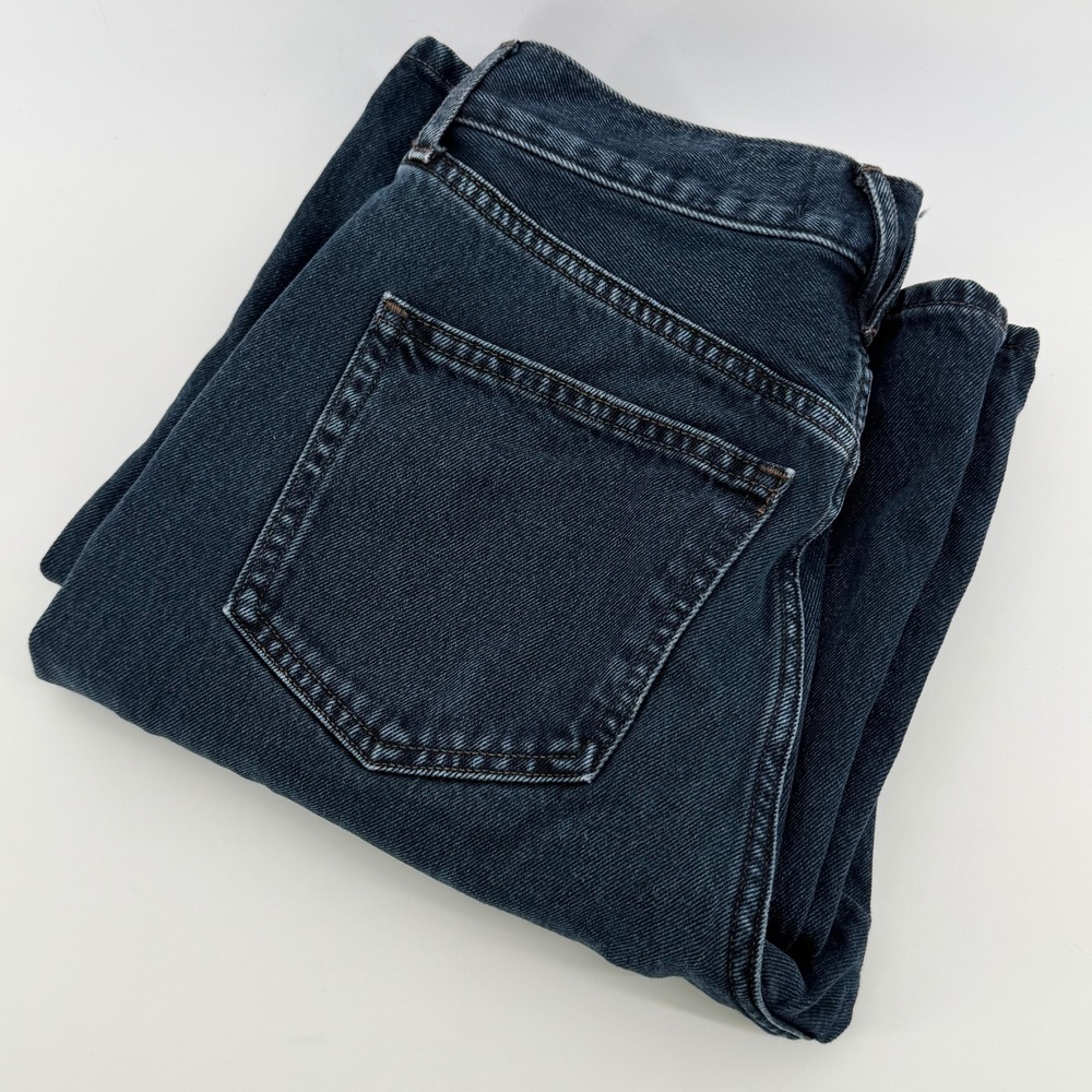 Veronica Beard Taylor Wide Leg High Rise Jeans Dark Wash Denim Size 26